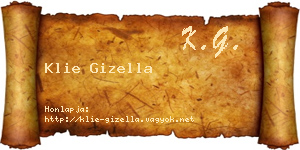 Klie Gizella névjegykártya